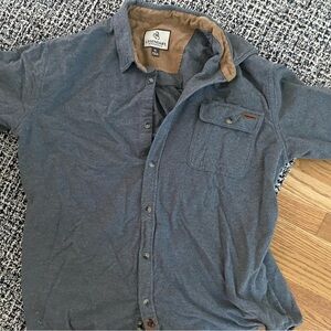 Legendary Whitetails Men's Grey Casual Button-Down Shirt